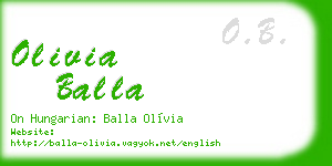 olivia balla business card