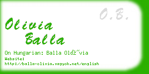 olivia balla business card